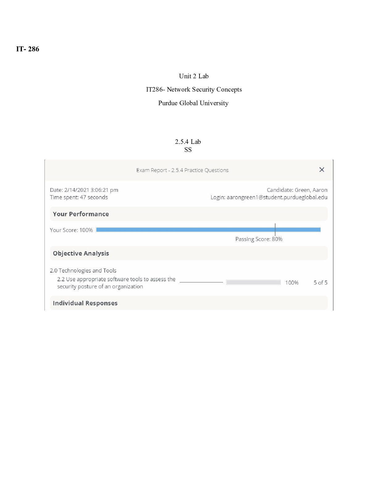 Preview image for IT286 Unit2Lab Green.docx  IT- 286   Unit 2 Lab  IT286- Network Security Concepts